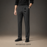 شلوار پارچهای مردانه رنگ نوک مدادی پارچه گاباردین دوبرکش وارداتی برند ZARA