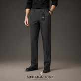 شلوار پارچهای مردانه رنگ نوک مدادی پارچه گاباردین دوبرکش وارداتی برند ZARA